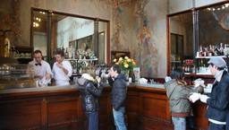 A traditional bar-caffetteria in Milan.