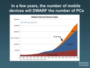 In a few years the number of mobile devices will DWARF the number of PCs