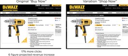 CTA UX Design - Black and Decker Button Conversion Test