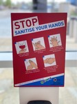 Hand sanitiser is available on arrival 